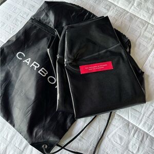 NWT CARBON38 shiny pleather leggings mid rise women’s size small